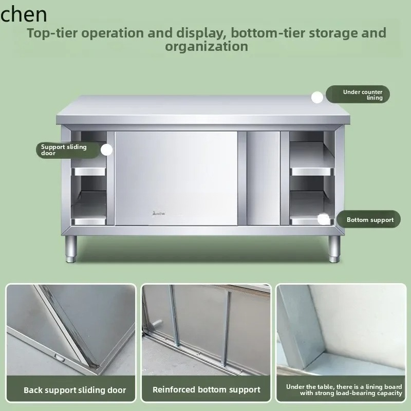 주방 스테인리스 스틸 워크탑 슬라이딩 도어 도마 수납장 - Commercial Kitchen Worktops 리뷰 및 가격