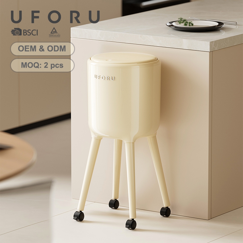 UFORU 높이 조절 가능한 바퀴 달린 휴지통, 몸을  - Commercial Kitchen Bin 리뷰 및 가격